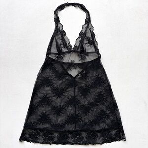 Victoria’s Secret vintage Y2K babydoll sheer night dress black size medium sexy